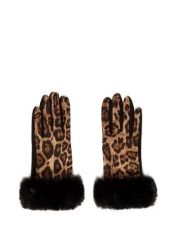 Handschuhe Mit Animal-Print Aus Jersey