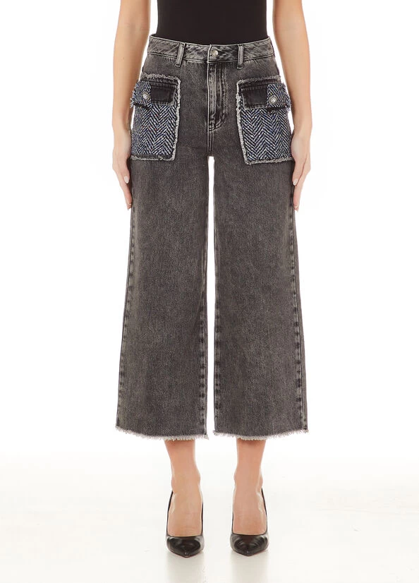 Cropped-Flare-Jeans Mit Taschen 3 Cropped-Flare-Jeans Mit Taschen