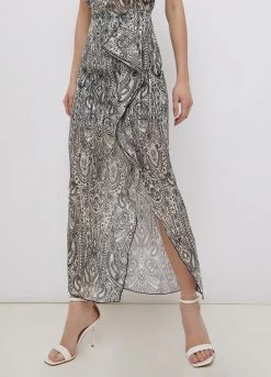 Langer Rock Mit Volant