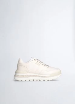 Weiße Plateau-Sneaker