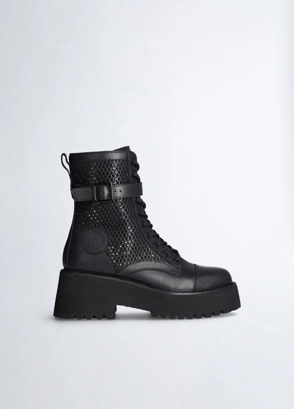 Hohe Schnürstiefel Mit Strass 3 Hohe Schnürstiefel Mit Strass