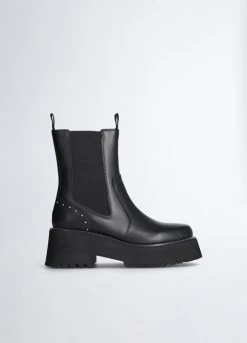 Beatle-Boots Aus Leder Mit Nieten