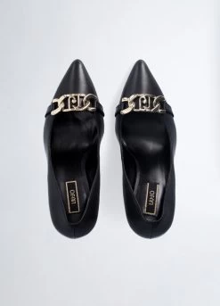 Schwarze Pumps Aus Leder Mit Kette -Liujo 8059696536647 SF3025P006222222 S AZ N N 9 N